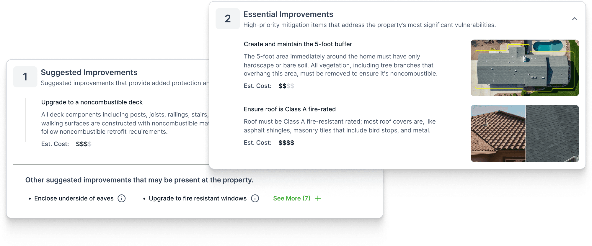 Safer homes features - Essential and suggested improvements for wildfire protection